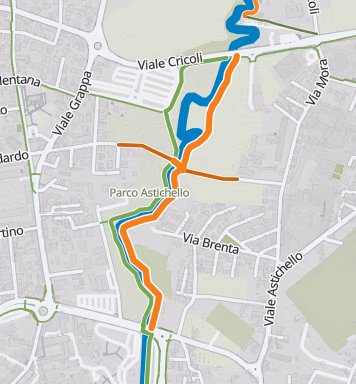 Mappa del percorso Parco Astichello Est